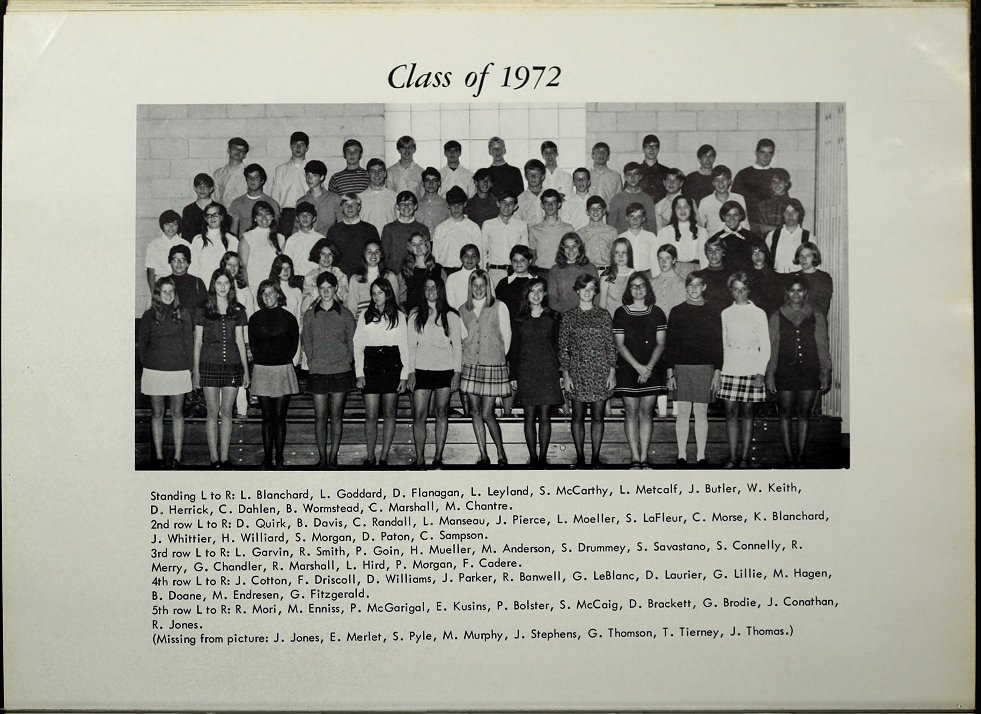 1970 photo of DHS Class of 1972 page 1