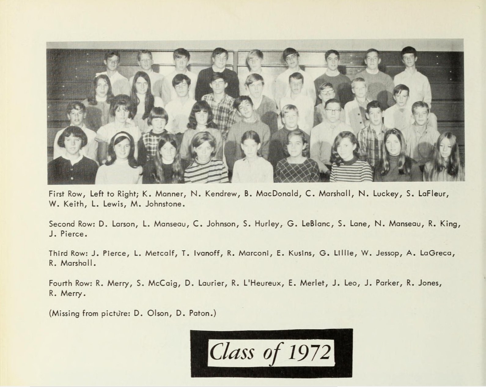 DHS 1972 in 1969 Partridge yearbook page 1